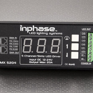 DMX5204 5-Channel Decoder & LED Driver, 12-24V