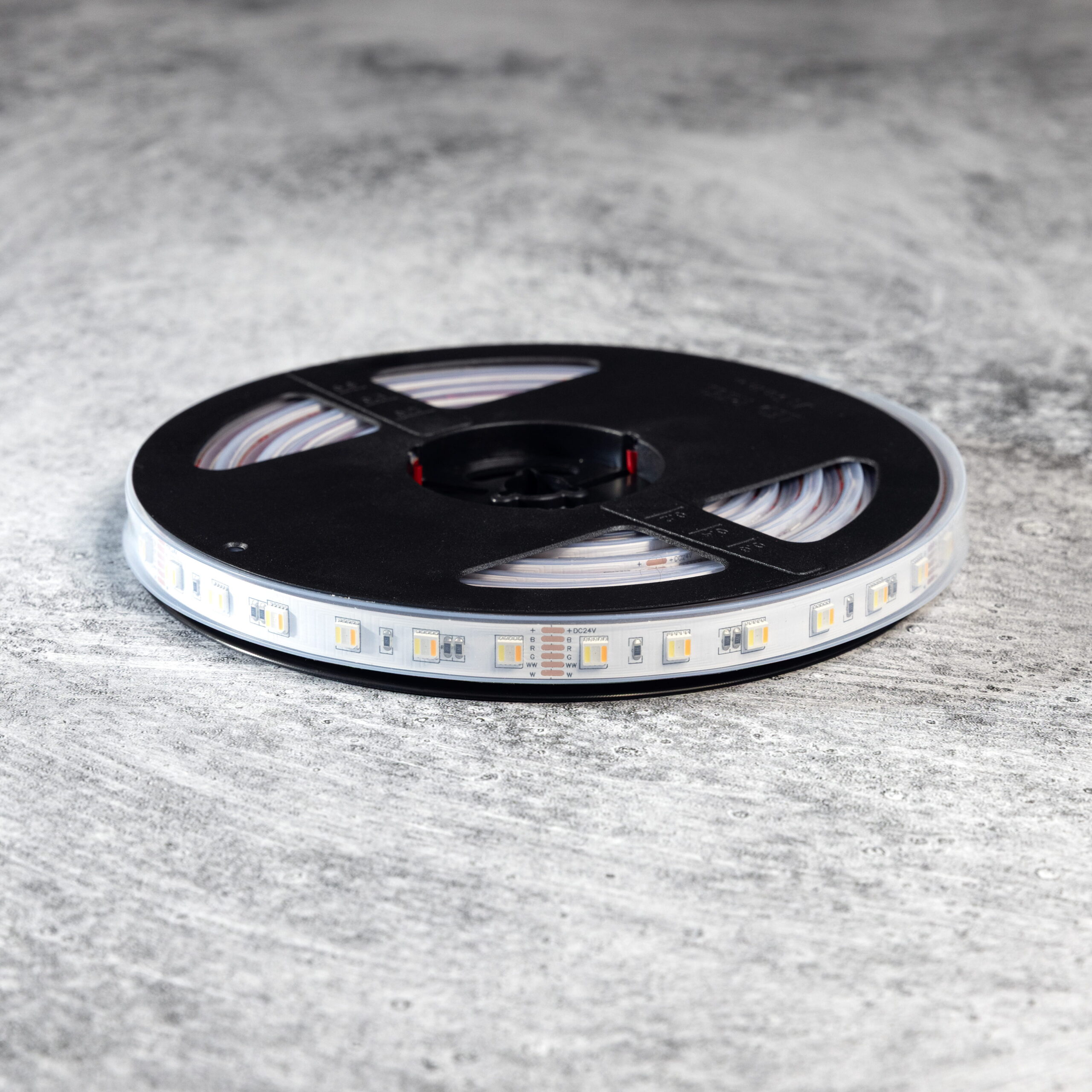 RGBCCT (2700-6500k), 5-in-1, Standard Intensity Waterproof LED Tape, IP65, 24V, 5M Reel