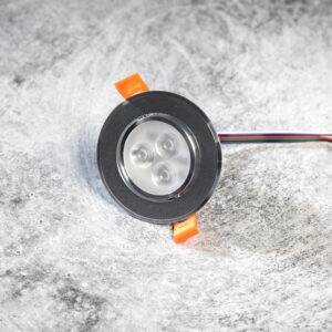 RGBW (6500k) LED Can Light, 12V, Silver Face, 2 3/8" Diameter